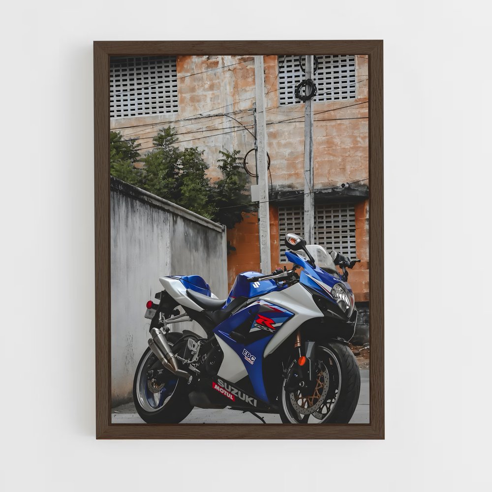 Poster Moto Bleue Évasion – affiche Laverda (vue 5)